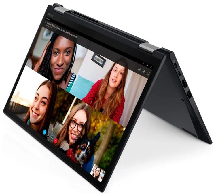 Ноутбук Lenovo ThinkPad X13 Yoga Gen 2 (20W8002KRT) / i5-1135G7 / 8GB / SSD 256GB / Windows 10 Pro / 13.3", черный
