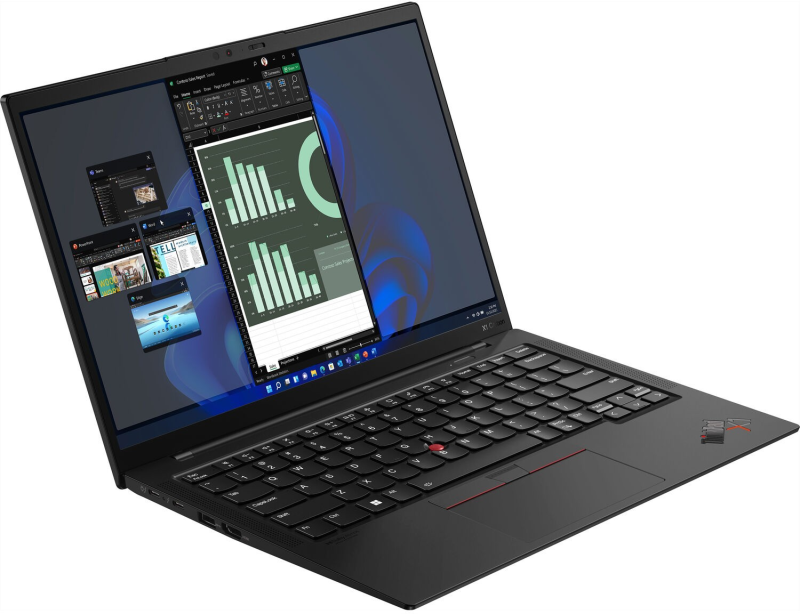Ноутбук Lenovo ThinkPad X1 Carbon Gen 10 (21CB001GRT) / i7-1260P / 16GB / SSD 512GB / Windows 11 Pro / 14", черный