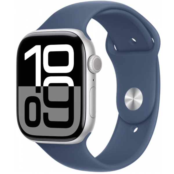 Умные часы Apple Watch Series 10 46 мм GPS, Silver Aluminum Case with Light Blush Sport Band (S/M)