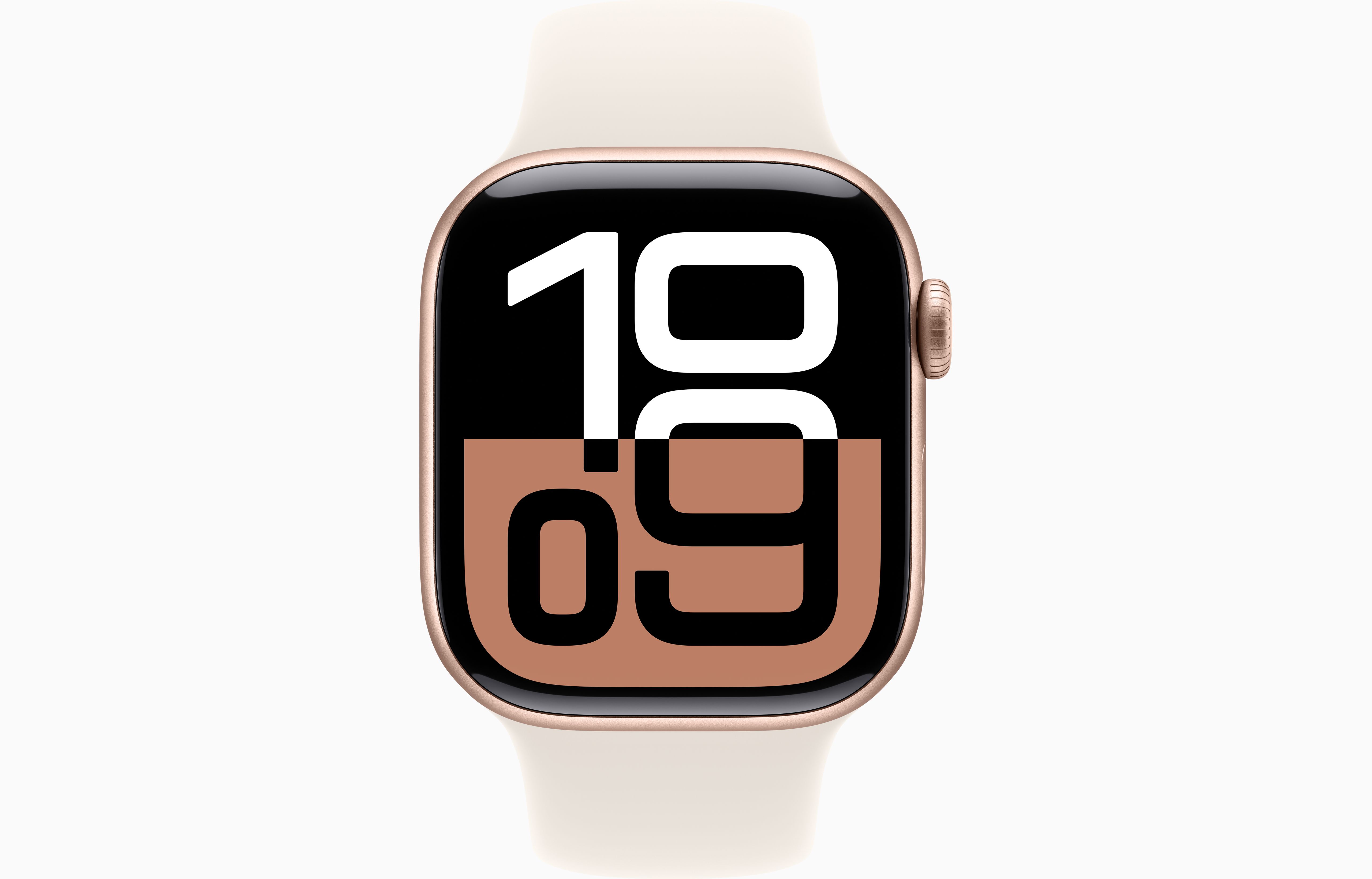 Умные часы Apple Watch Series 10 42 мм GPS, Rose Gold Aluminum Case with Starlight Sport Band (S/M)