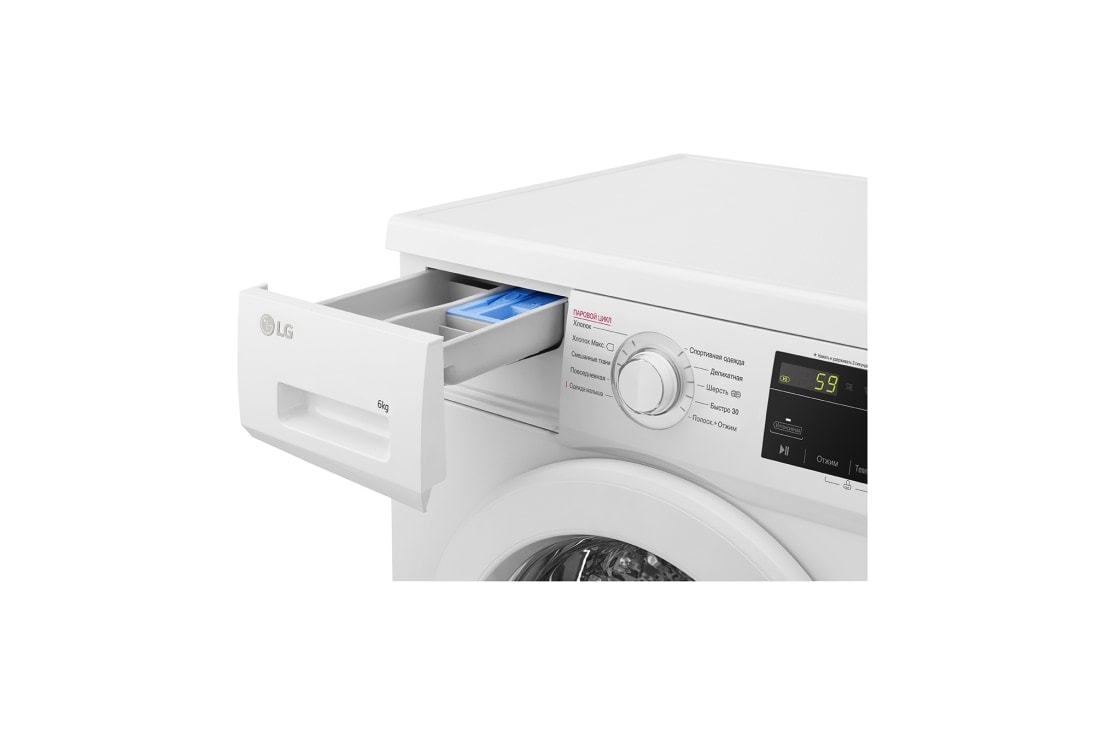 Стиральная машина LG Steam F2J3NS0W 6кг, белый