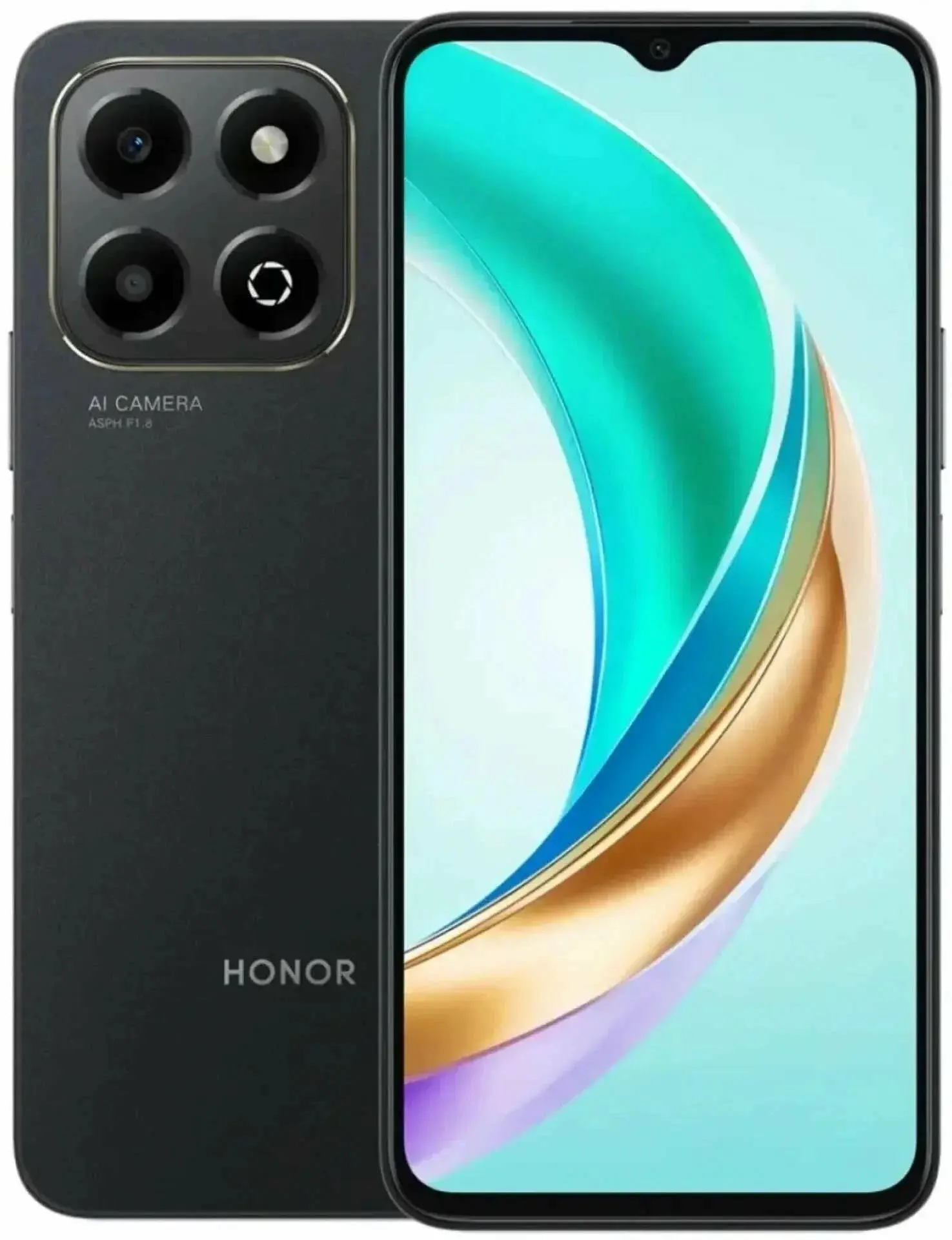 Смартфон HonorX6b 4/128 GB, Черный, MediaTek Helio G85, 8 ядер, 2,0 ГГц