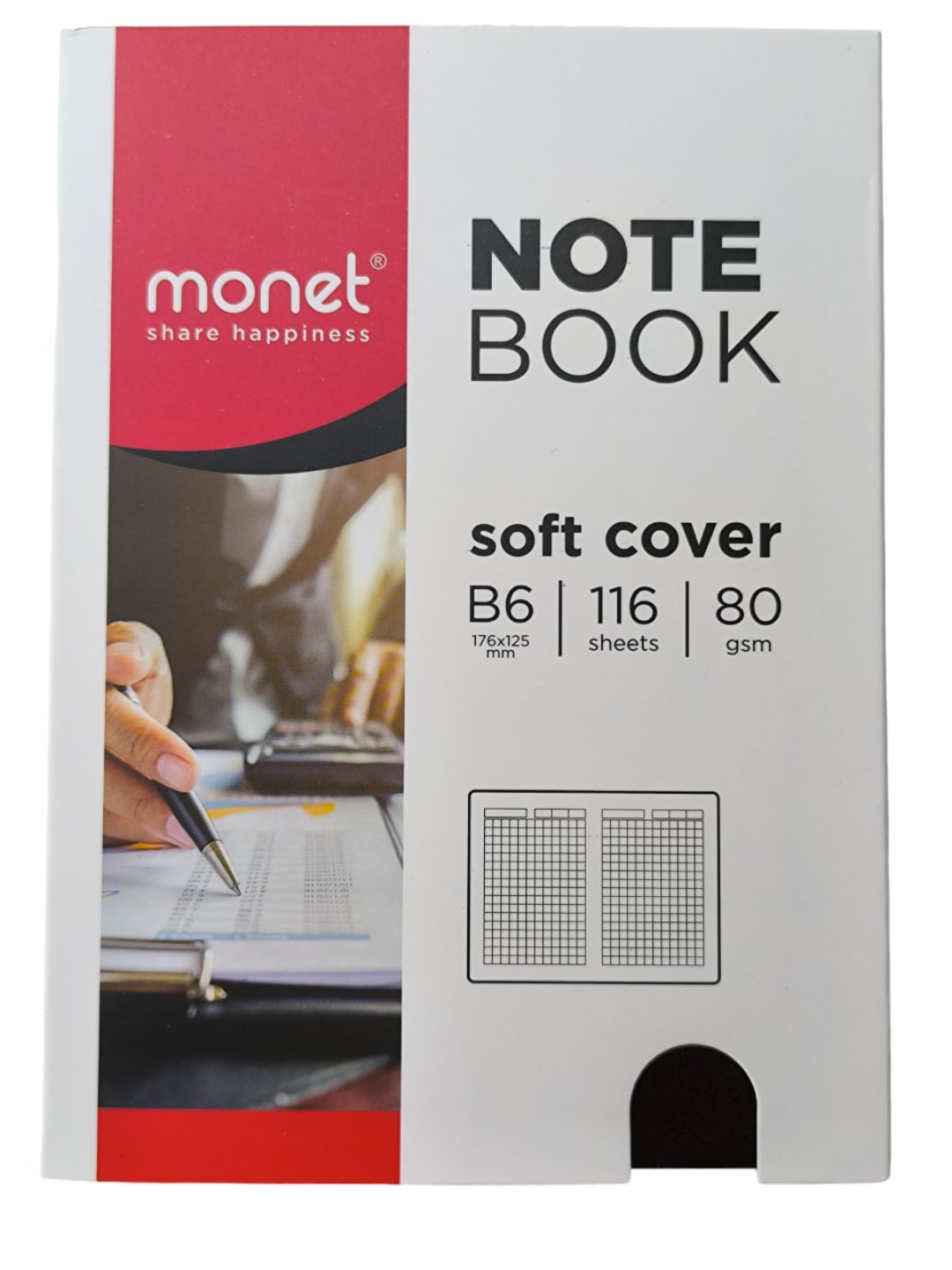 Monet daftarchasi 2NB003, B6, kvadrat, 116 bet, 80 g/m²