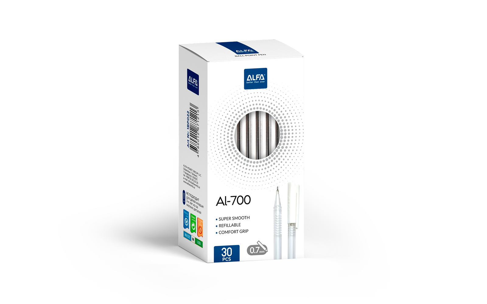 Шариковые ручки AL-700 1BP022 30 шт