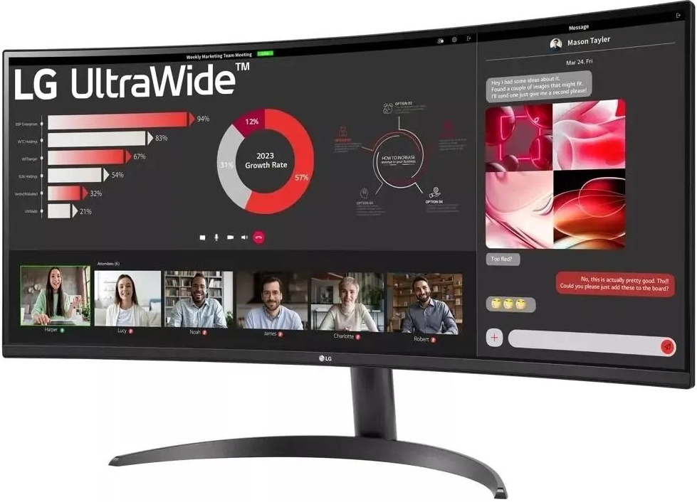 Monitor LG - 34" 34wr50qk-B , QHD (3440x1440)