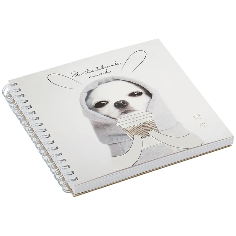 Скетчбук MeShu "Puppy" 60 л., 150×150, на гребне, soft-touch, 120 г/м²