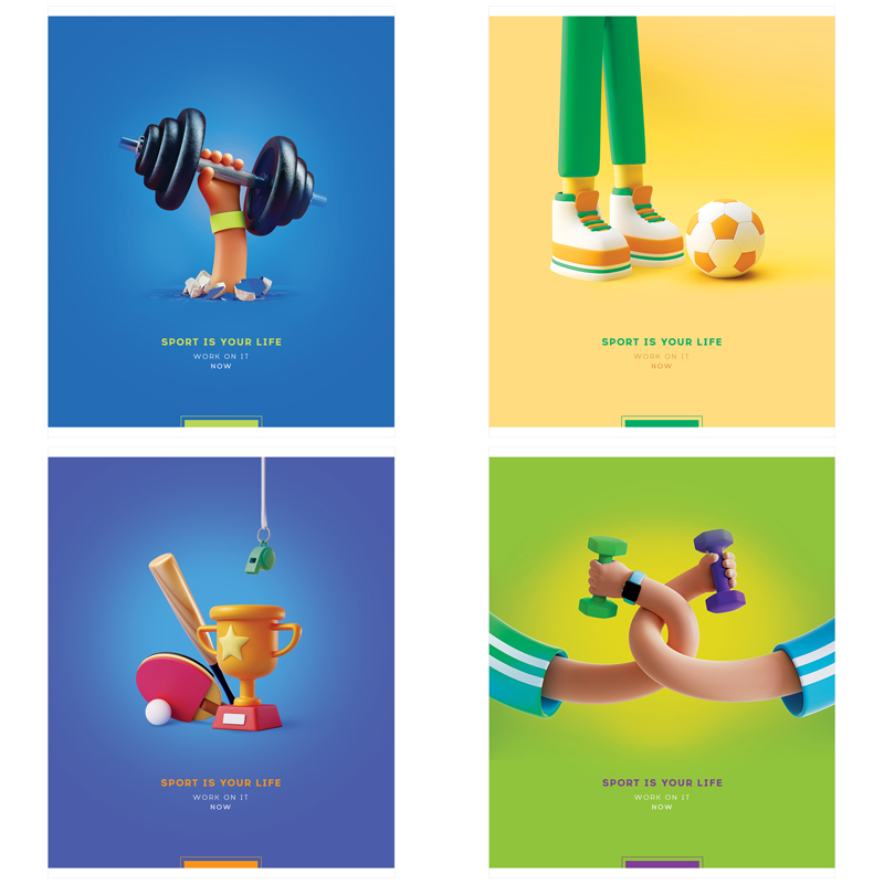 Тетрадь ArtSpace "Стиль. Sport" 48л. А5, в клетку, 10 шт