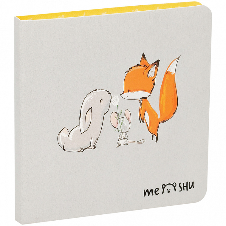 Флажки-закладки MESHU "Fox&Rabbit" и самоклеящиеся блоки в наборе, 74*74мм, 60*15мм, 25л., европодвес