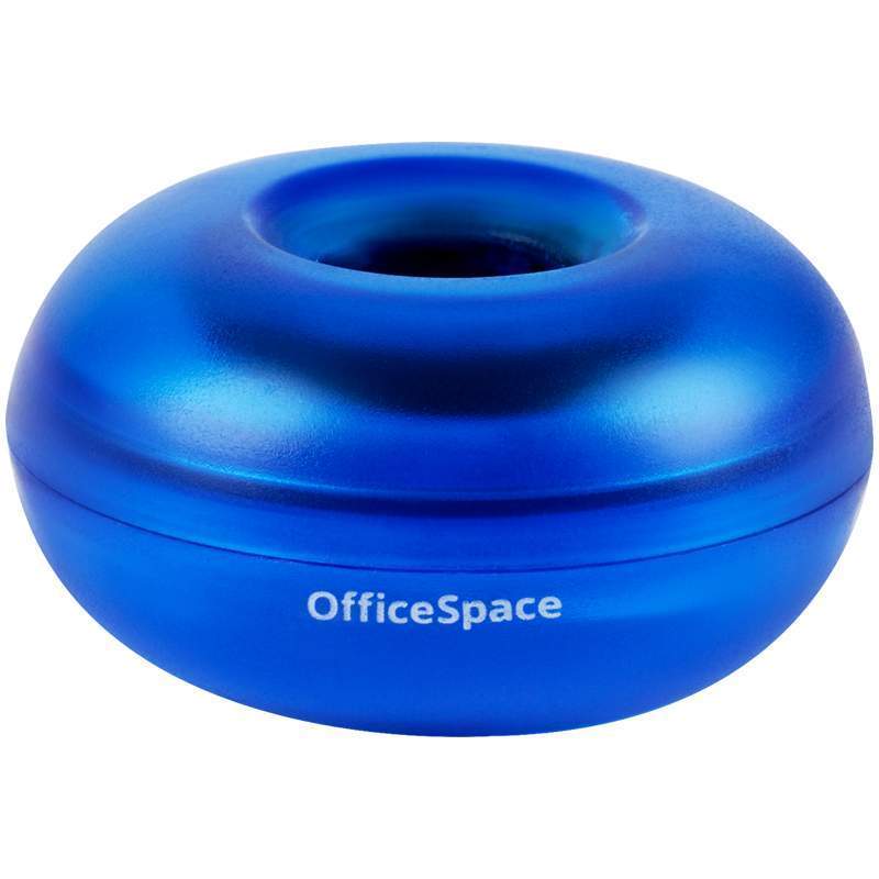 Скрепочница OfficeSpace магнитная, без скрепок, тонированная синяя, картонная коробка