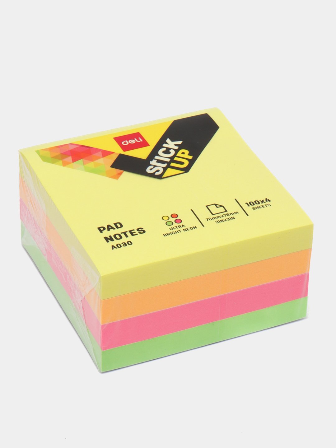 Stiker o'z-o'zidan yopishuvchi 76x76 turli xil rangda 500varaq