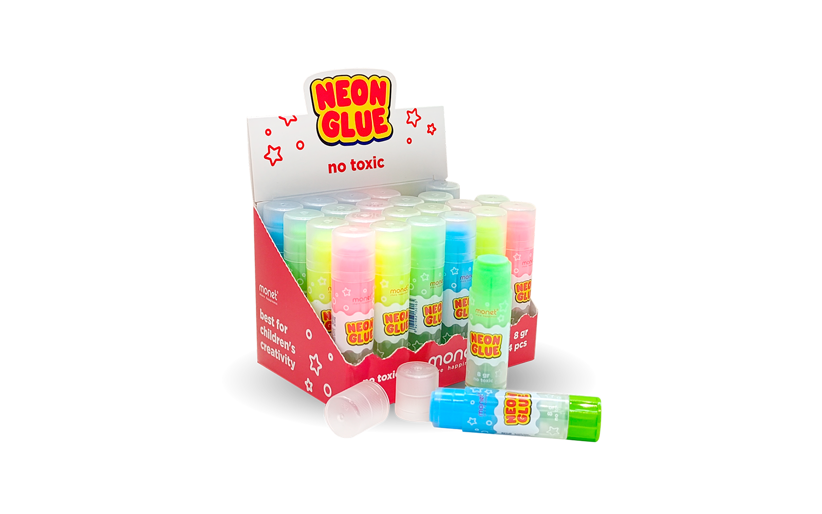 Yelim-qalam, Funny multfilm qopqog‘i bilan, marvarid rang, 15 gr, 24 dona, 2GS013