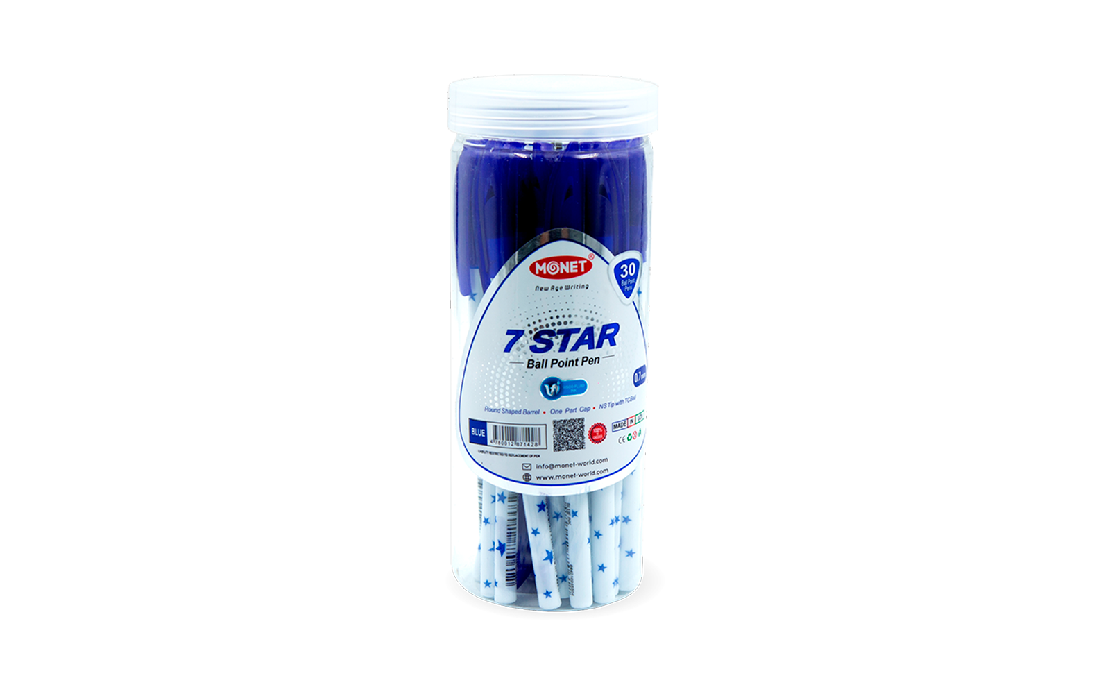 Шариковые ручки Monet 7Star 30 шт 2BP002 Blue