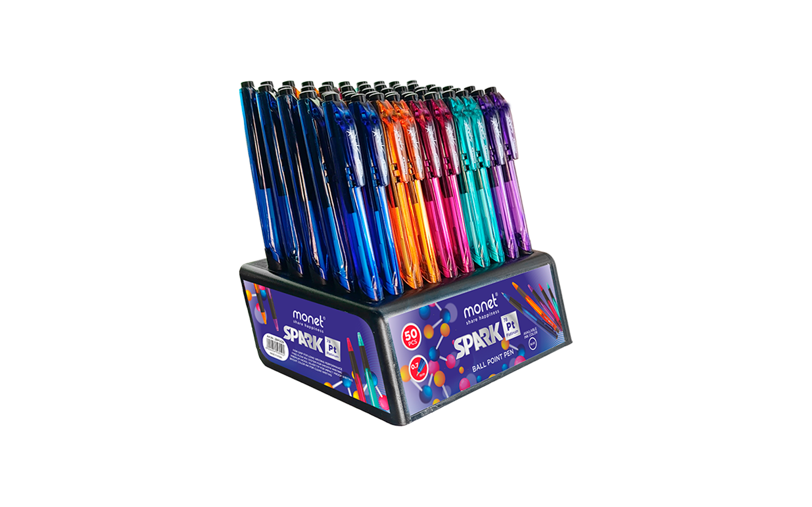Sharikli ruchkalar Monet SPARK Pt platina 50 dona