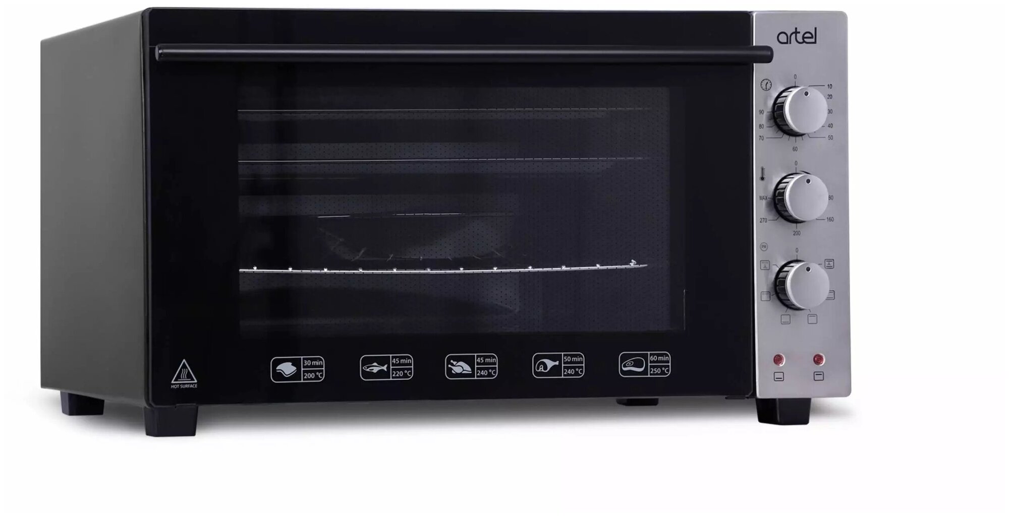 Mini pech Artel 4218 E chiroq bilan Inox-Black