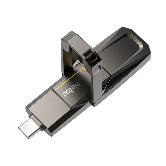 Qattiq diskli SSD Netac USB Type-C US5 256gb 550MBs/500MBs