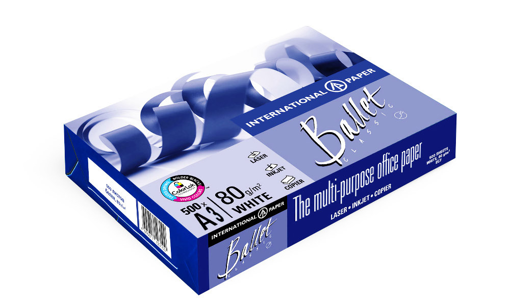 Бумага А4 Ballet Classic 80гр 500л 2 5 кг класс B White