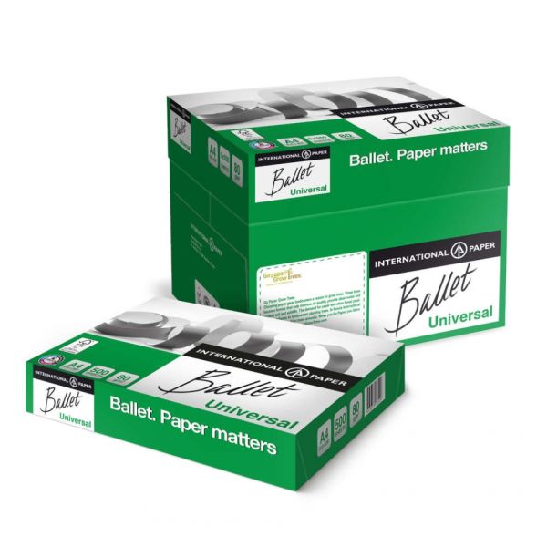 Бумага А4 Ballet Universal 80гр 500л 2 5 кг класс С White