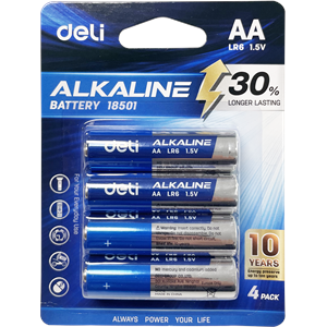 Батарейки AА LR6 1.5V 4шт 18501 Deli (блистер)