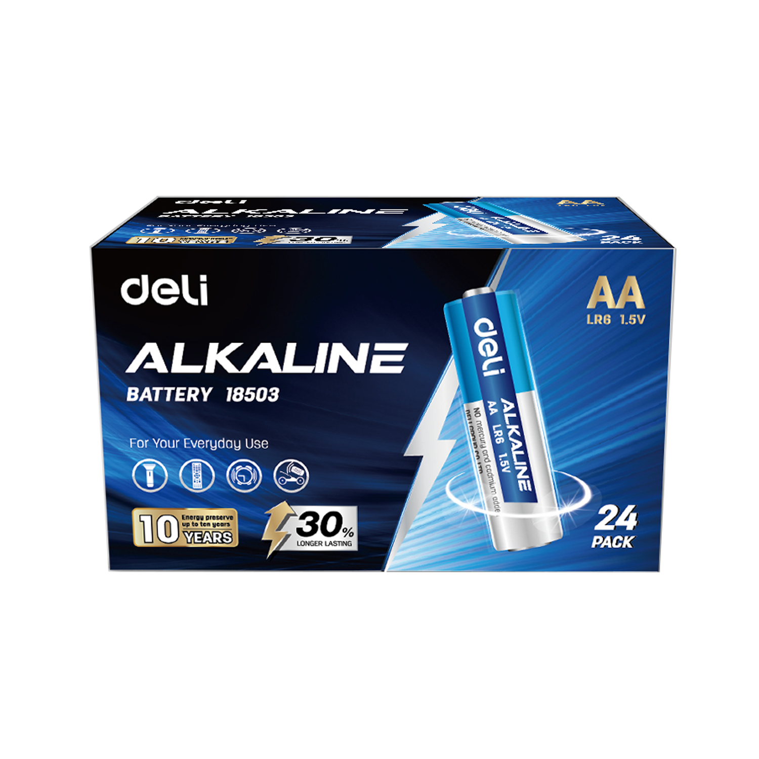 Батарейки AА LR6 1.5V 4шт 18503 Deli