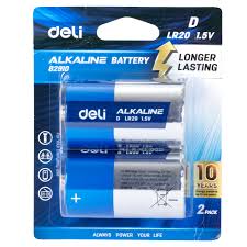 Батарейки D LR20 1.5V 2шт 82910 Deli