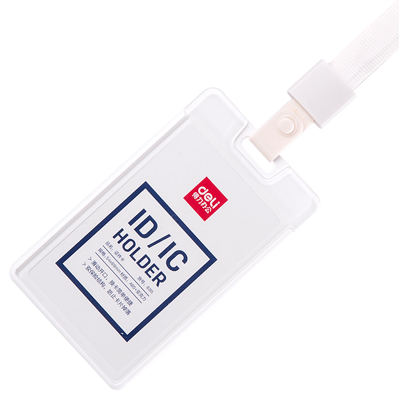 Бейдж вертикальный. 89х54 8315 White Deli акриловый