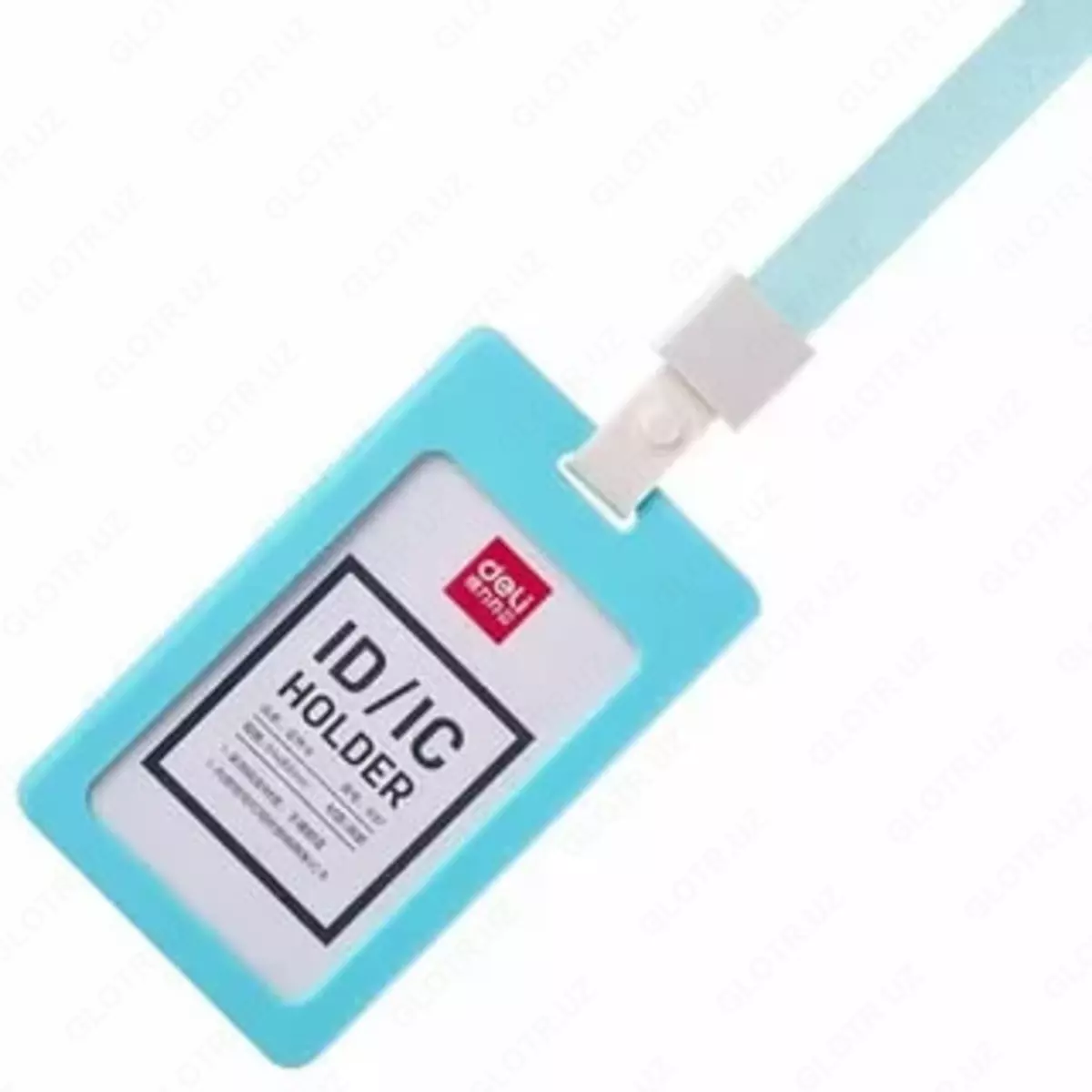 Бейдж вертикальный. на ленте 89х54 8337 Blue Deli