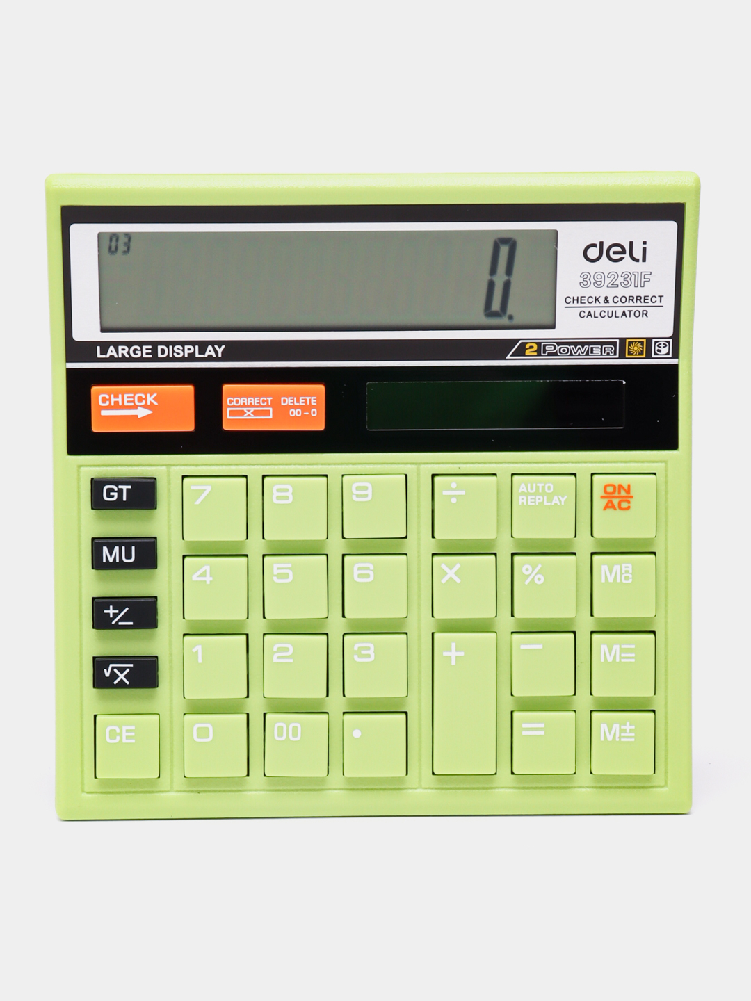 Калькулятор 12разр. CHECK Green 39231F Deli