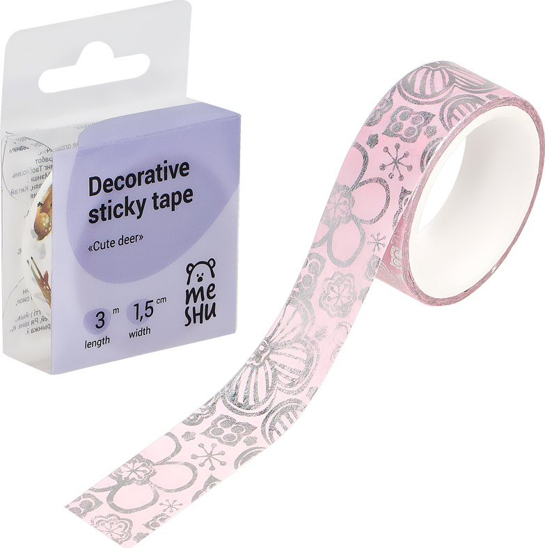 Yopishqoq tasma dekorativ MESHU "Pink elegance" 1 5sm*3м
