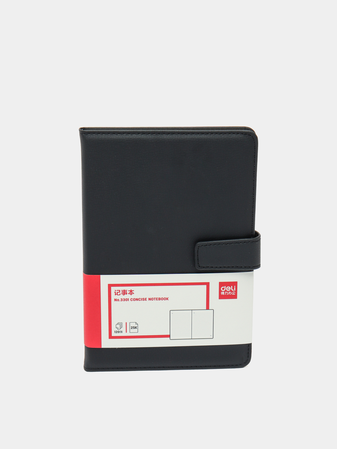 Yozuv kitobi 120varaq 211*140mm Black 3301 Deli