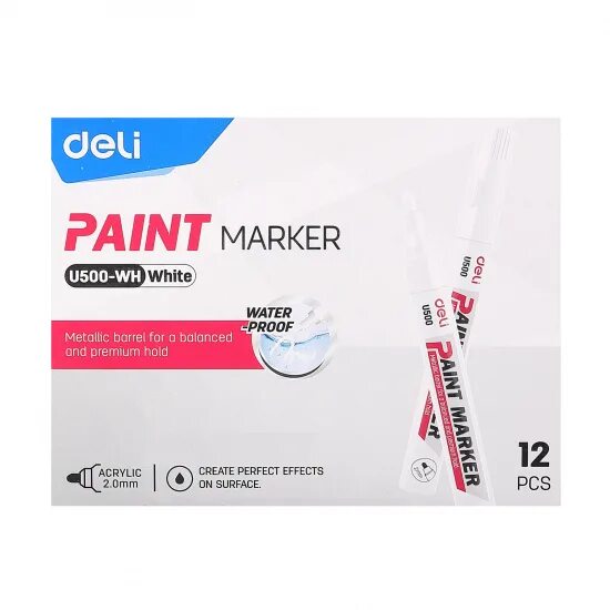 Маркер Paint U500-WH White Deli