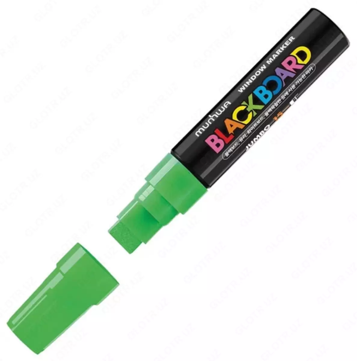 Маркер меловой MunHwa "Black Board Jumbo" Green 15мм