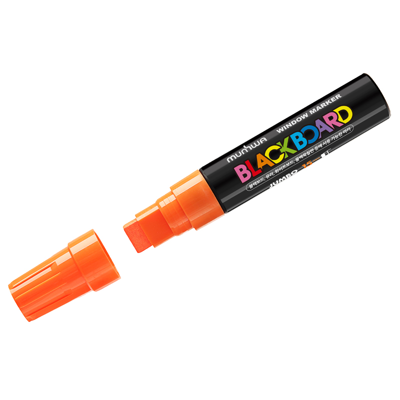 Маркер меловой MunHwa "Black Board Jumbo" Orange 15мм