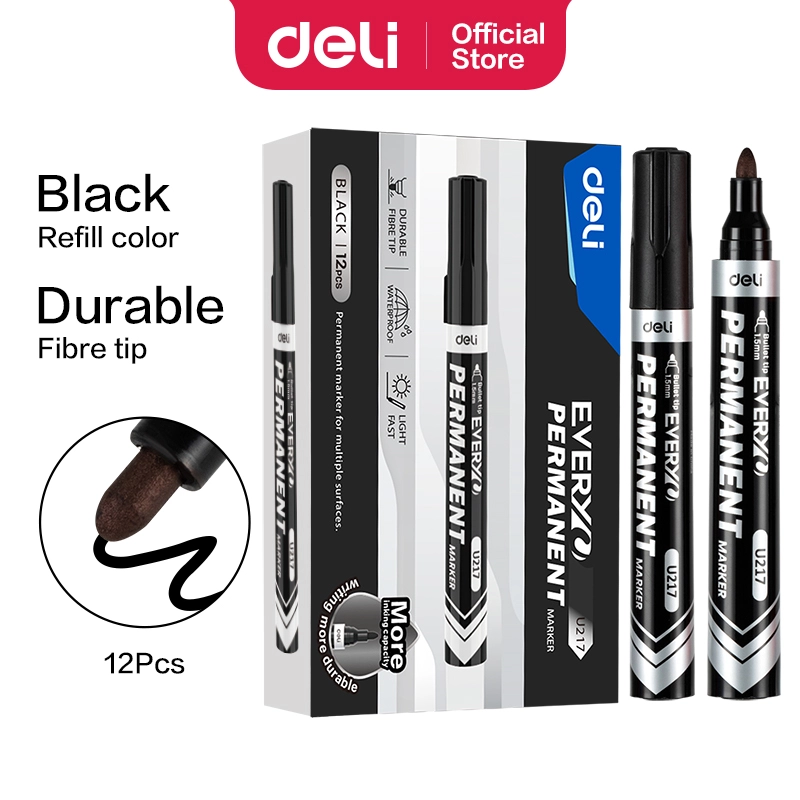 Маркер перманентный Black EU217-BK Deli