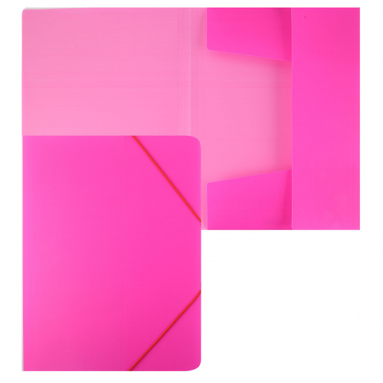 Elastik DIAMOND NEON 500 mikronli qopqoqli HD Papka Plastik A4f - Pushti