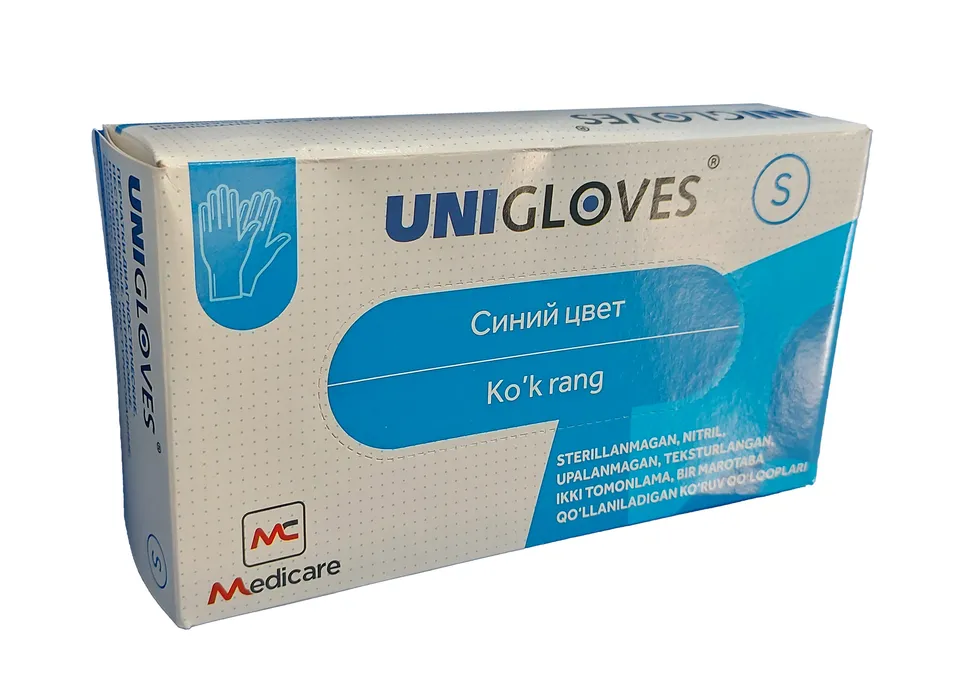 Перчатки Unigloves нитриловые Blue размер-S