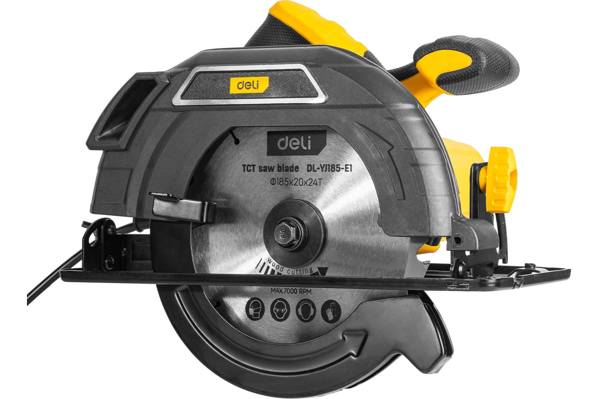 Пила циркулярная Deli 1300w 185*20мм EDL-YJ185-E1