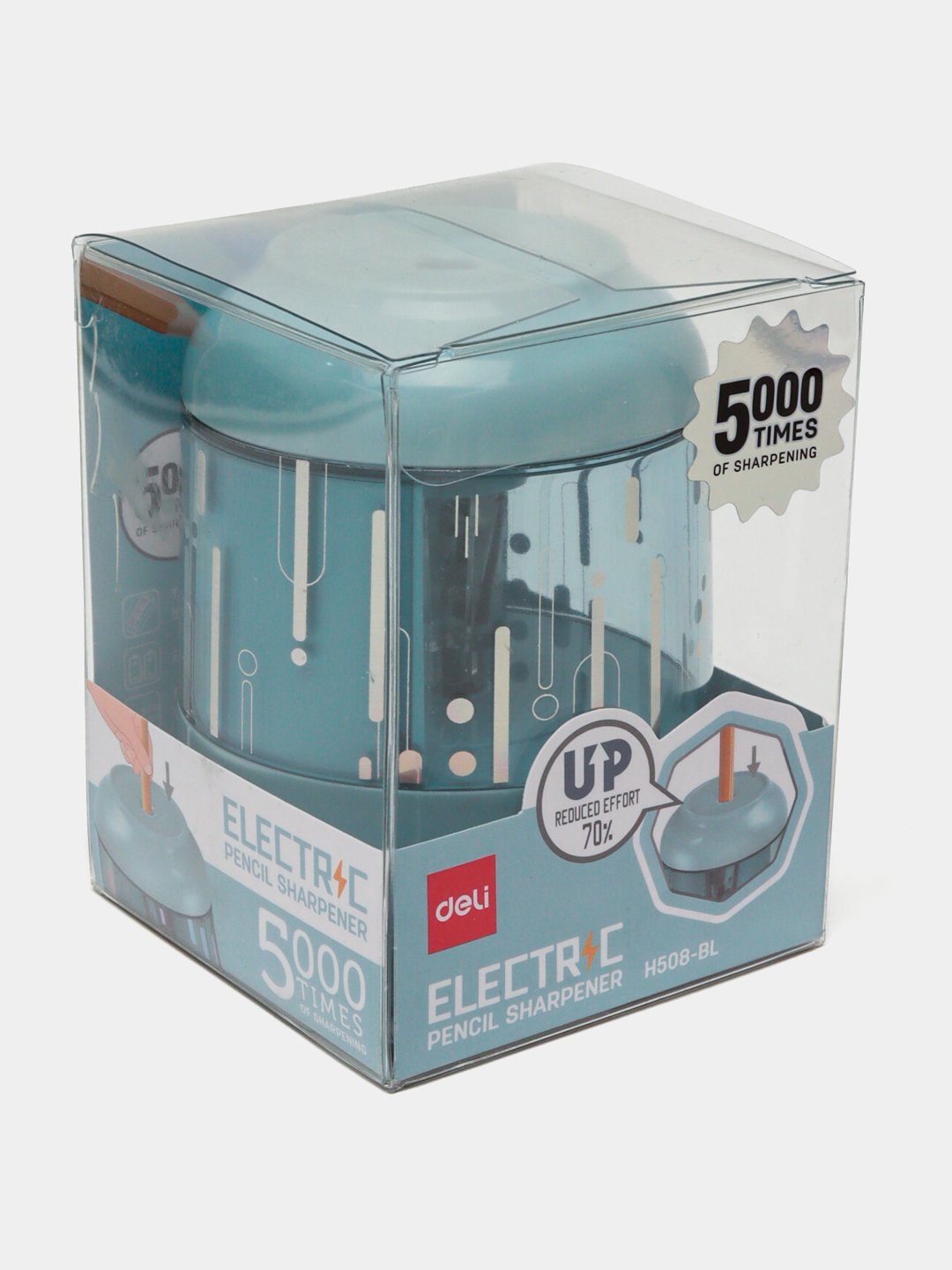 Точилка механическая на батарейках H508-BL Blue Deli
