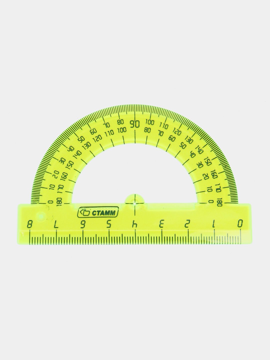 Транспортир 8см, 180° СТАММ, Assorti