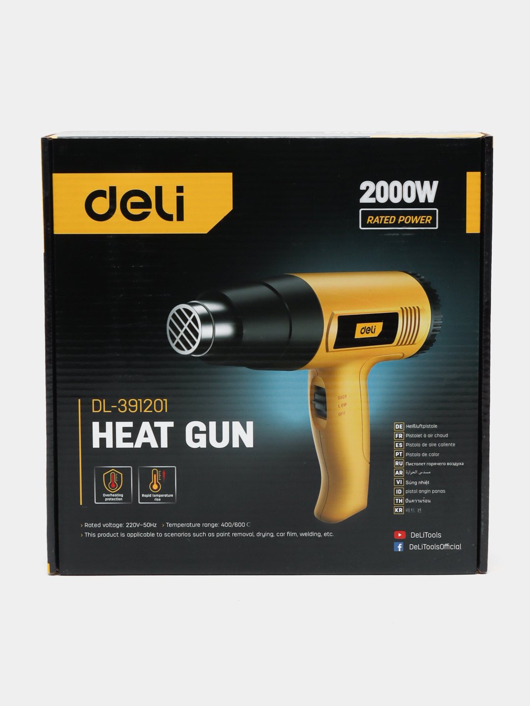 Фен технический 2000W EDL391201 Deli