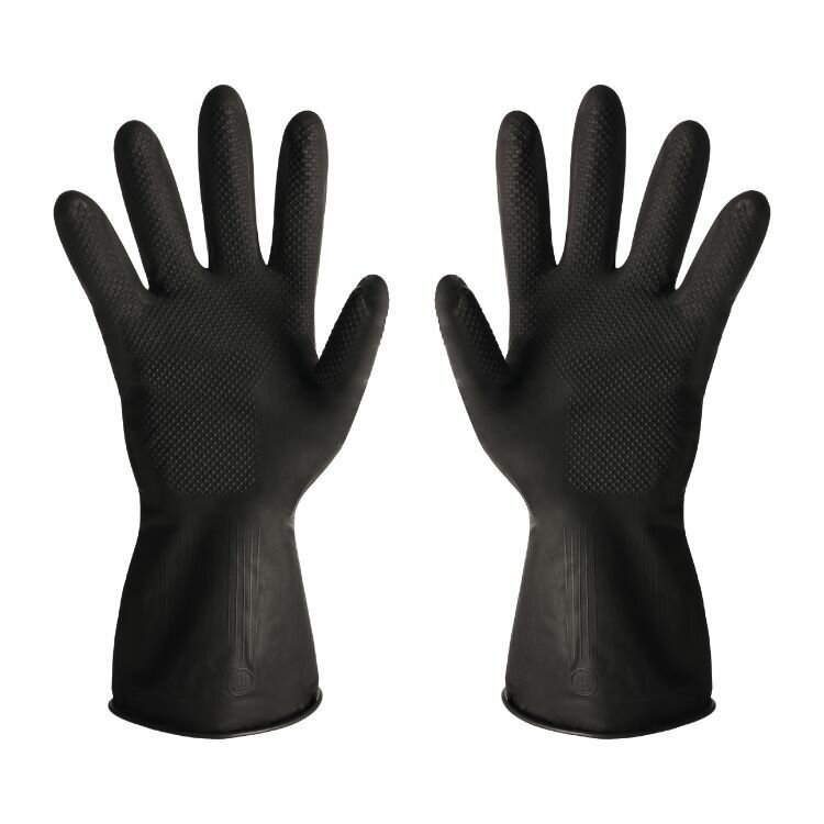 Перчатки резиновые 80 гр "супер" XL Black