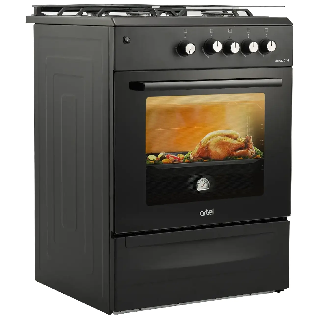 Газовая плита Artel Apetito 01-G c Matte Black