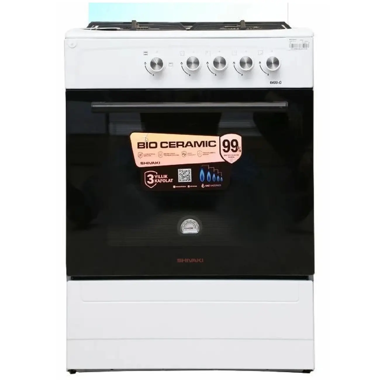 Газовая плита Shivaki 6400-G White
