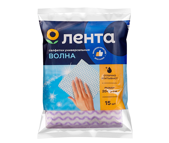 Универсальные салфетки Elma Волна 20шт
