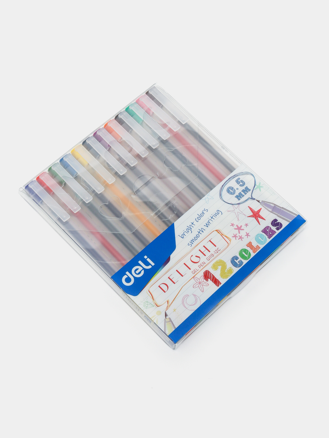 Ручка гелевая 0,5мм 12шт Assorti G119-12С Deli