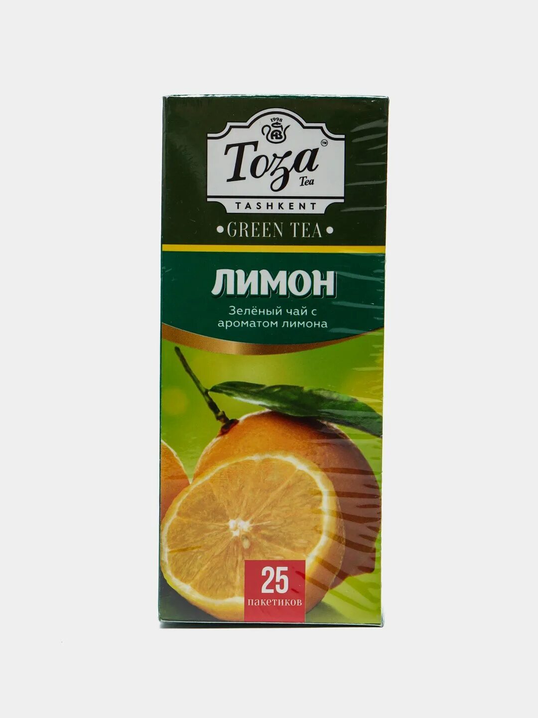Чай зелёный Toza Лимон, 25 пакетиков