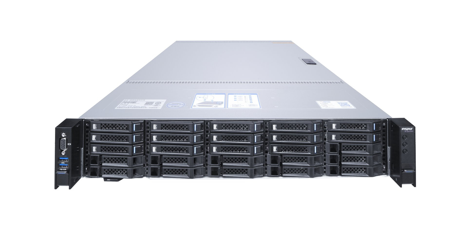 Сервер NF5280M5, 2xXeon Gold 5220R, 2xSSD 3.2ТБ SAS, 6x64ГБ DDR4, RAID, 25Gb LC, 800W