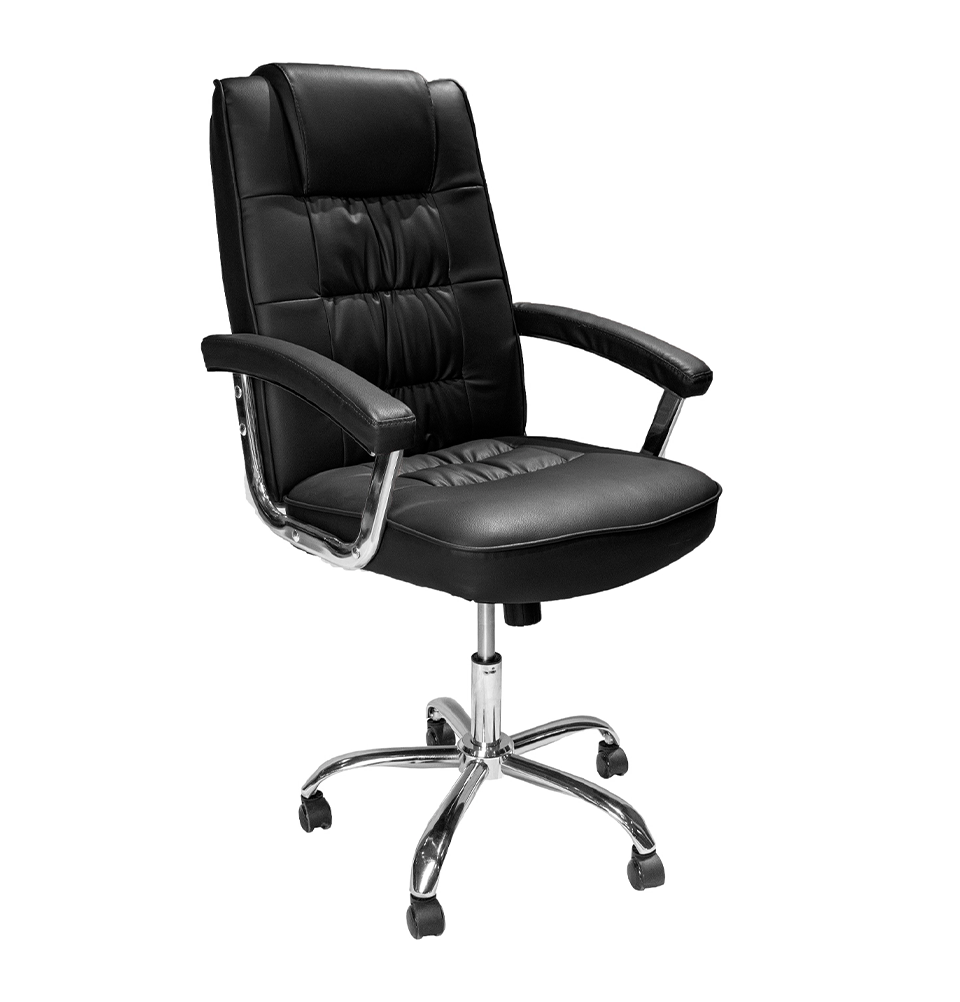 Кресло руководительское LEO CHROME офисное, Black