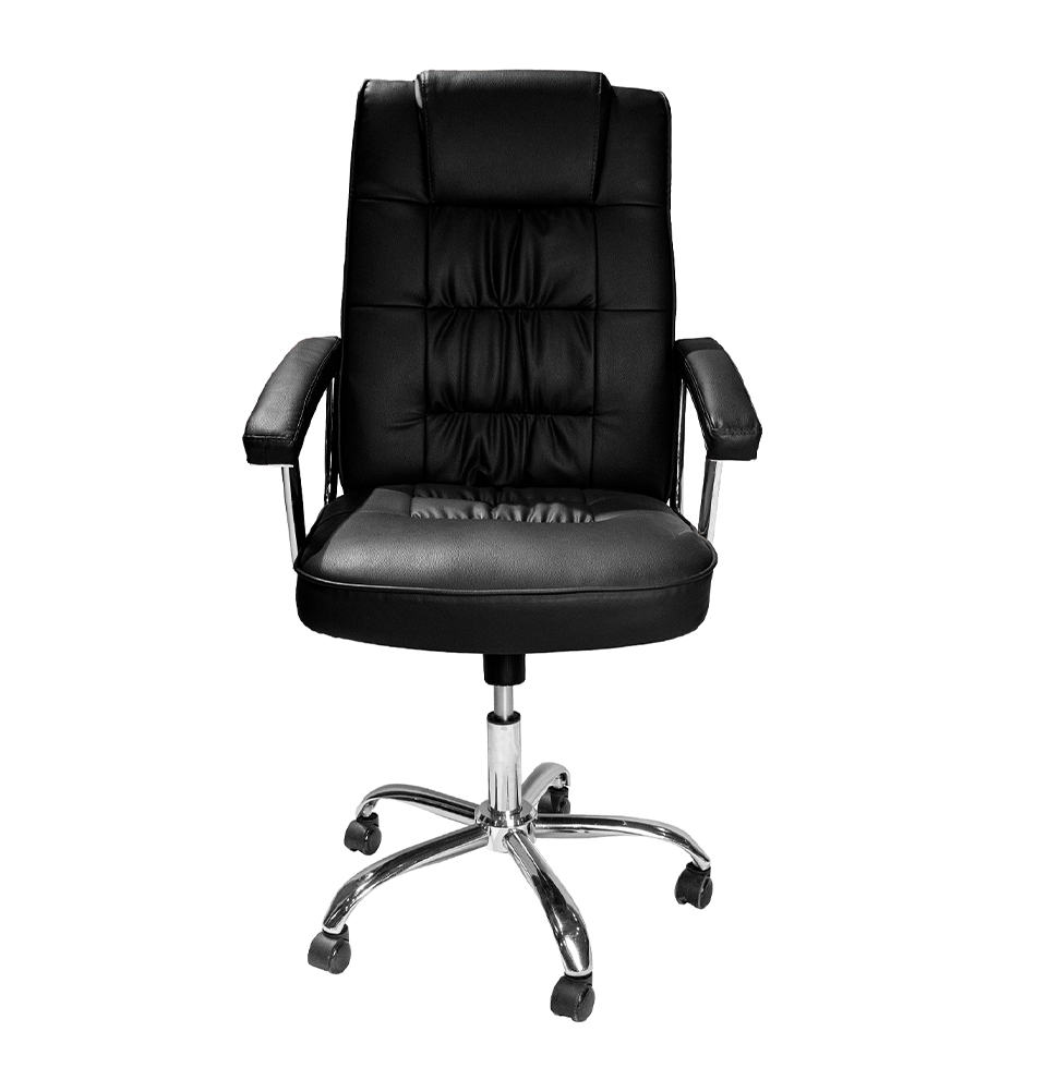 Кресло руководительское LEO CHROME офисное, Black