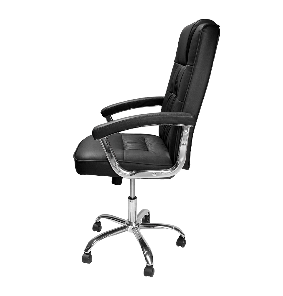 Кресло руководительское LEO CHROME офисное, Black