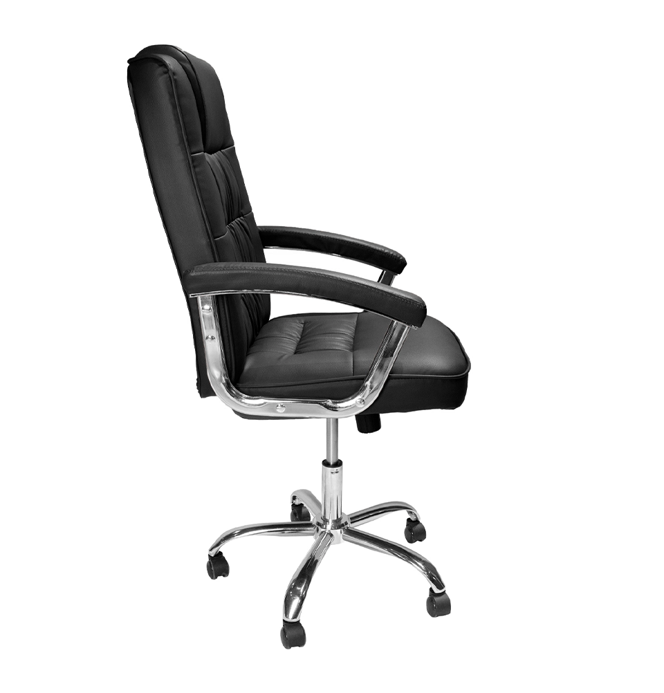 Кресло руководительское LEO CHROME офисное, Black